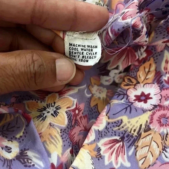 ACT I Vintage Floral Sleeveless Vneck Boho Dress - Picture 7 of 7